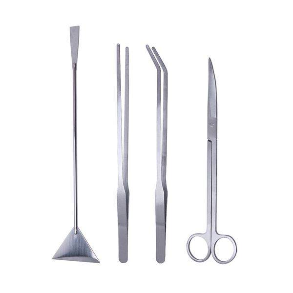 4 in 1 Stainless Steel Aquarium Aquascaping Tool Set
