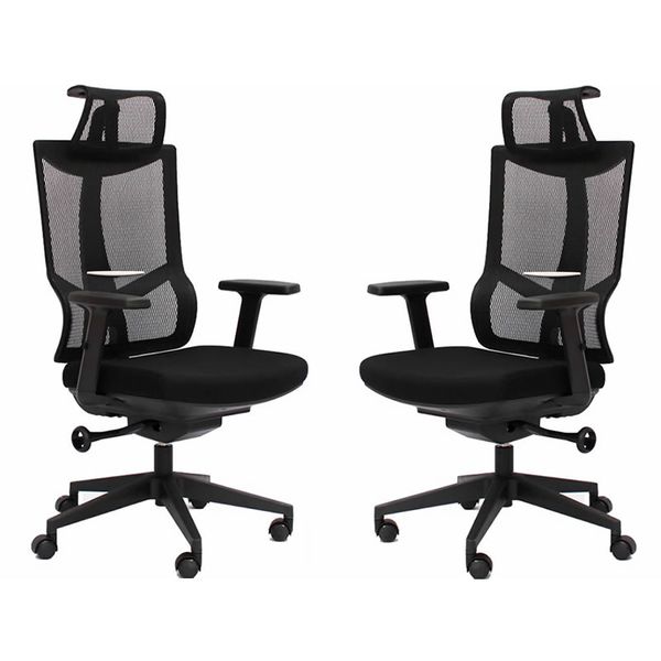 Set of 2 High Back Ergonomic Office Chairs
