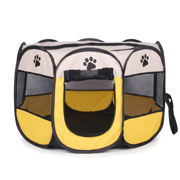 Yellow Horing Pop Up Pet Playpen Carrier Dog Cat Puppies Portable Foldable