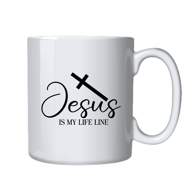 Jesus is My Life Line Christian Theme Birthday Christmas Gift Cup Mug 402