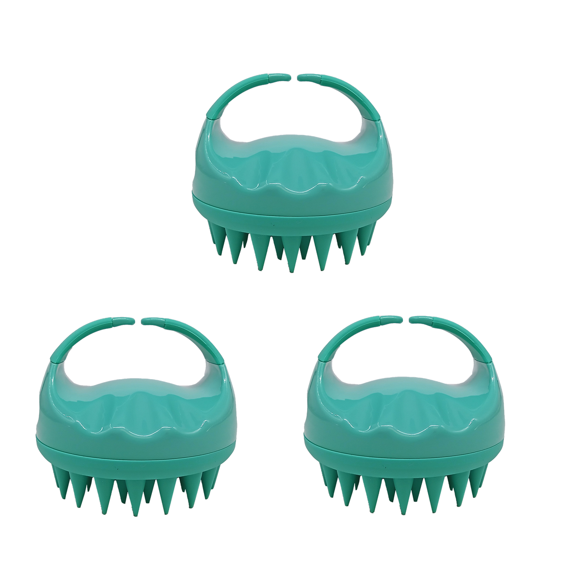 Sarah Beauty 3-Pack Green Scalp Massagers