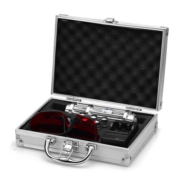 5000mW 405nm High Power Laser Pointer With 2x 16340 Batteries