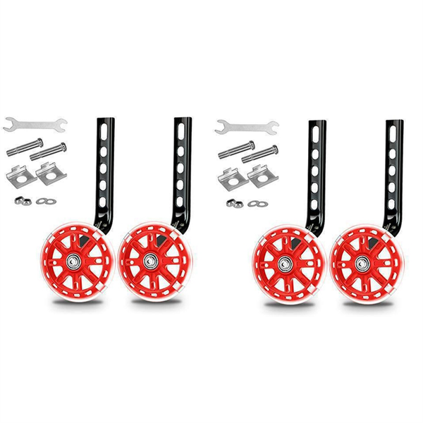 Kids Bike Training Wheel Stand Kit for 12/14/16/18/20 Inch Kids Bikes Red