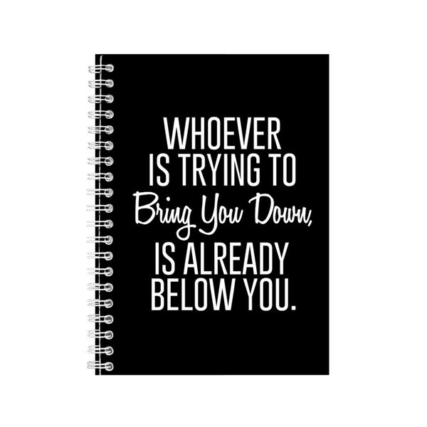 Trying A5 Notebook Spiral Lined Motivational Saying Graphic Notepad Gift160