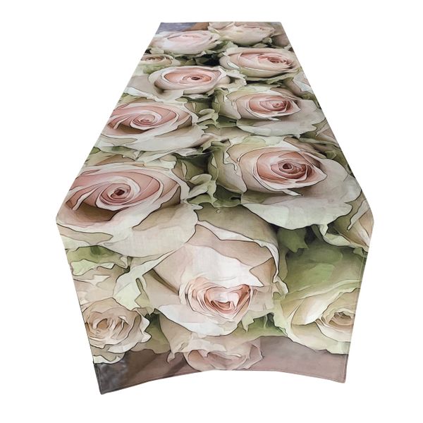 I Love it Here - Antique Rose Table Runner
