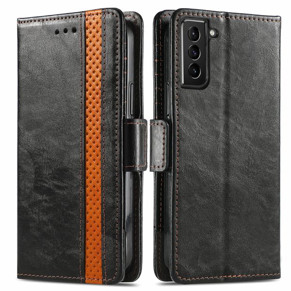 Leather Case Compatible With Samsung Galaxy S21 FE Flip Wallet Cover