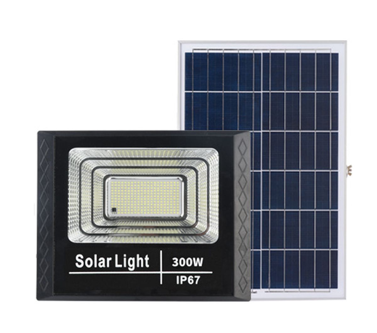 300W Security Solar LED Flood Light with Panel & Remote Set IP67 Waterproof