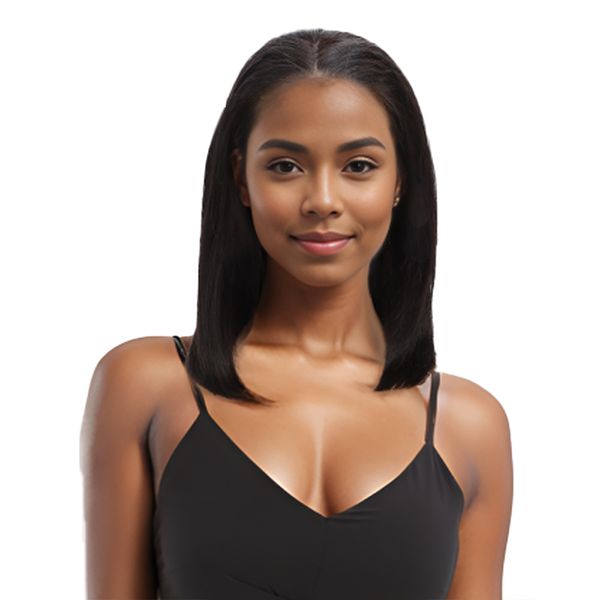 Joedir 10 Inch Brazilian Hair Glueless Frontal Lace Short Straight Bob Wig