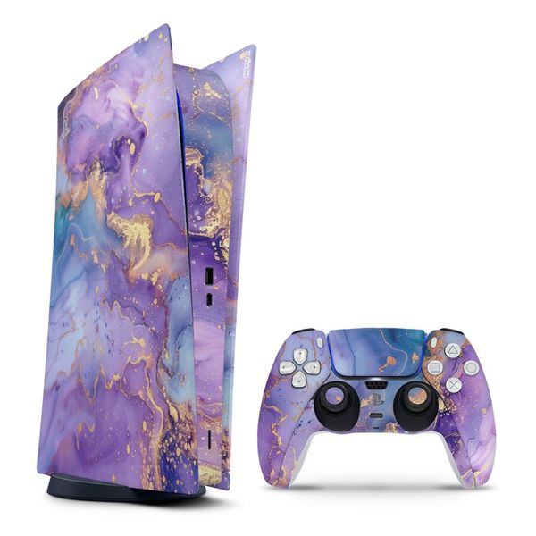 Decal Skin Compatible with PS5 Digital - Abstract Purple Marble (Decal Only)