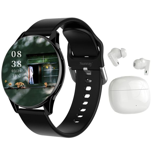 Men's Smartwatch &amp; Bluetooth Earphones Gift Set - Suits for Android &amp; iOS