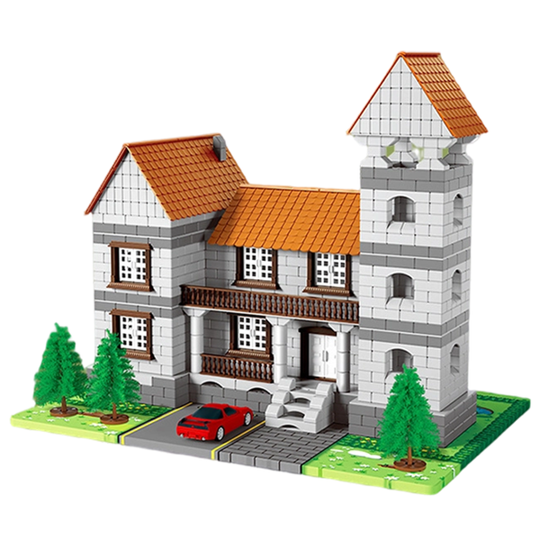 Mini House Building Kit For Kid Real Villa Model Toy House Construction Set