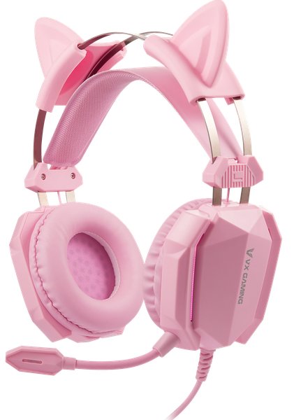 VX Gaming Purr Series Gaming Headset with Mic - Pink