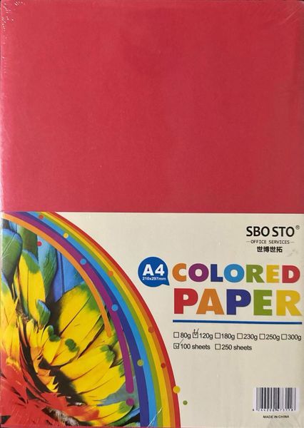 A4 Coloured Paper - 100 Sheets | 120gsm