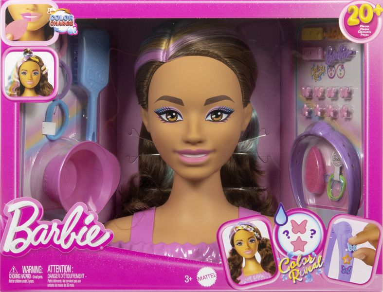 Barbie Deluxe Black Styling Head - Hair Styling Doll for Creative Play