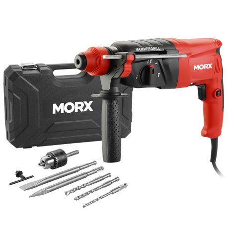 SDS Plus 800W MORX Wired Hammer Drill 0-1150RPM/5100BPM with 4 Functions