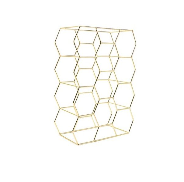 11 Bottle Gold Hexagonal Wine Rack Shop Today. Get it Tomorrow