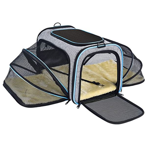 Cat Carrier Dog Carrier Collapsible Puppies Pet Travel Carrier