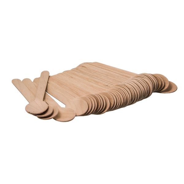 Regent Wooden Disposable Spoons 100 Pieces (160X34Mm)