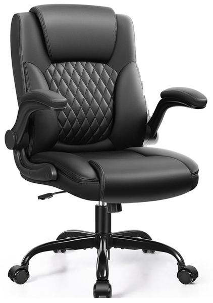 Modern Design Leather Office Chair High Quality Filp up Armrest Adjustable