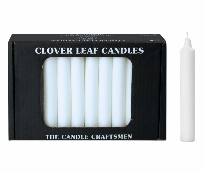 30 x Clover Leaf Candles - Party Lights - (2x15cm) - White