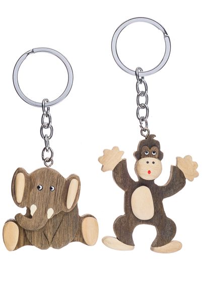 Africa's Legends - Large Animal-Themed Keyring - Baobab Range (Pack of 2)