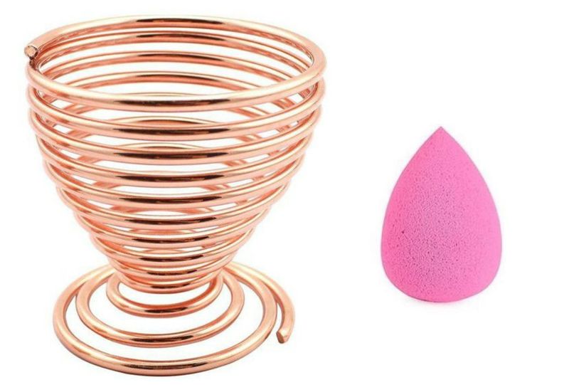 Makeup Sponge Holder And Pink Tear Drop Blender