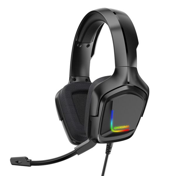 Cell N Tech Onikuma K20 Professional Gaming Headset with LED Lights Black