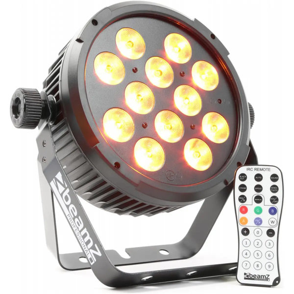 BeamZ BT300 LED FLAT PAR IP20 12x 10W RGBAWUV