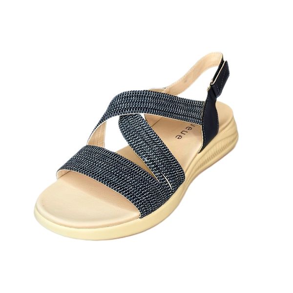 Queue - Women's Cross-Over Hook and Loop Strap Sandals