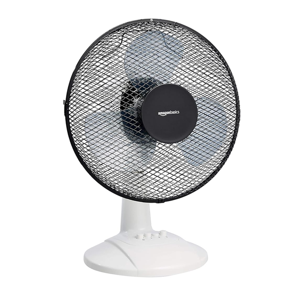 Amazon Basics 3-Speed Tiltable Head Table Desk Fan