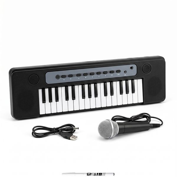 Kids 32-Key Electronic Keyboard Piano with Microphone With ReVibe Pen