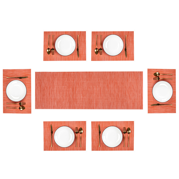 Placemats Place Mat Dining Table Mats with Table Runner Party Décor - Set of 7