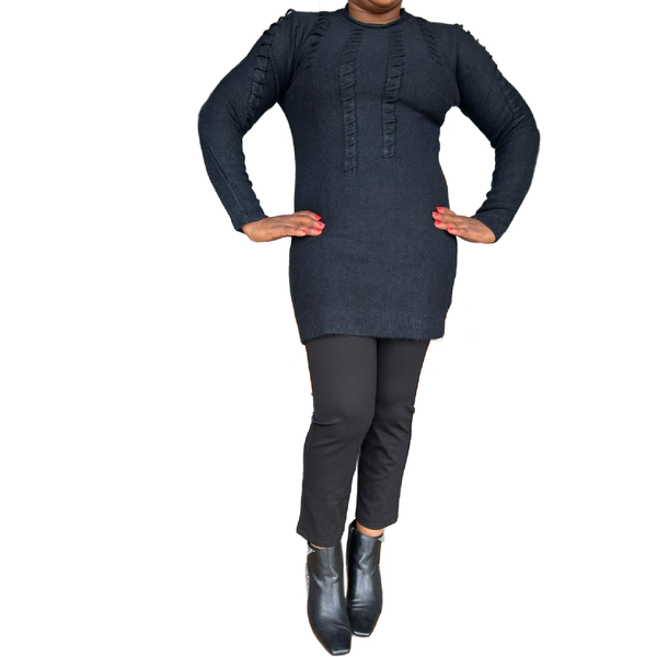 Ladies Classy Black Sweater Jersey Pattern