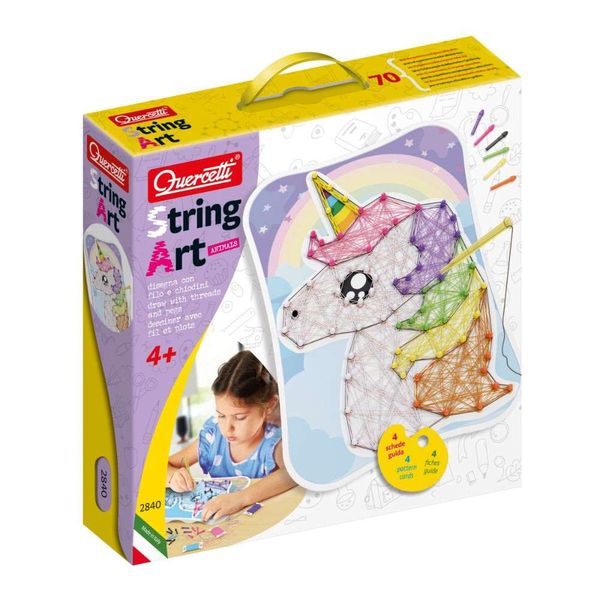 Quercetti Animals String Art Kit - Threading &amp; Picture Creation Activity