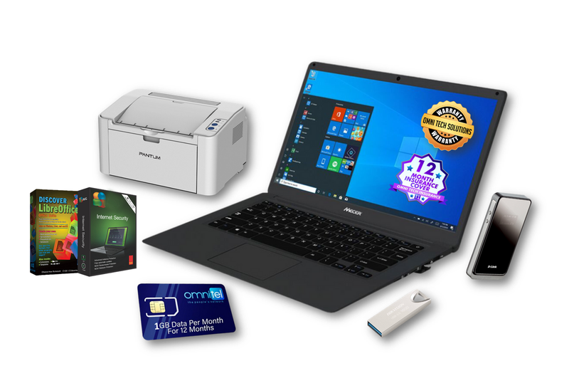 Mecer Intel Celeron 4GB-256GB SSD Laptop 14" Everyday-use For student