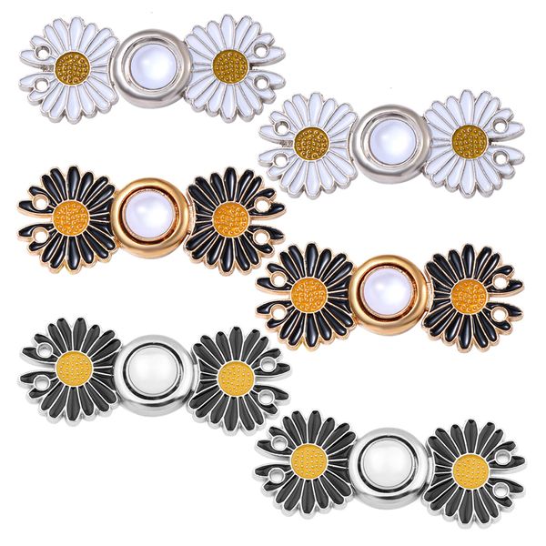 Fashion Multi Colour Adjustable Flower Waist Buckle Clip Set of 6 (5cm)