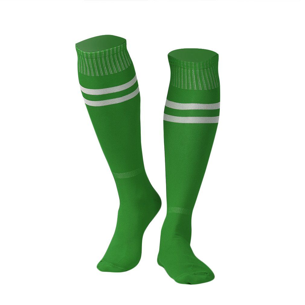 A Pair of Sports Green Socks Soccer Baseball over Knee Ankle Buy