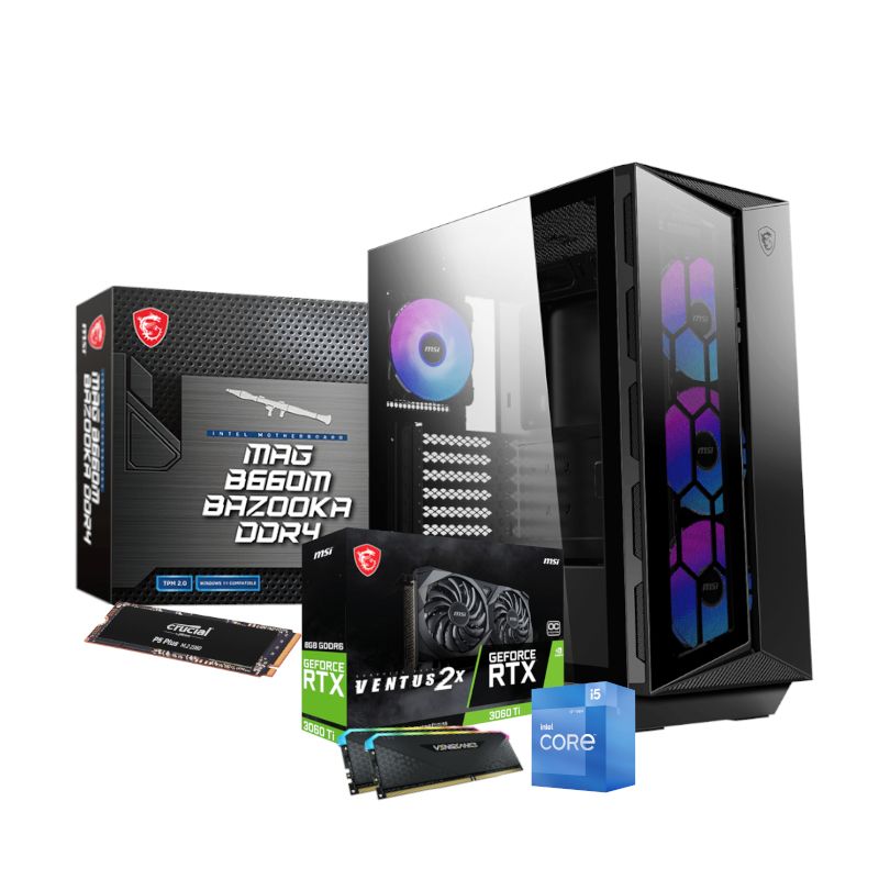 PCBuilder Intel i5 12400 SLIPSTREAM Windows 11 MSI Gaming PC Shop Today. Get it Tomorrow