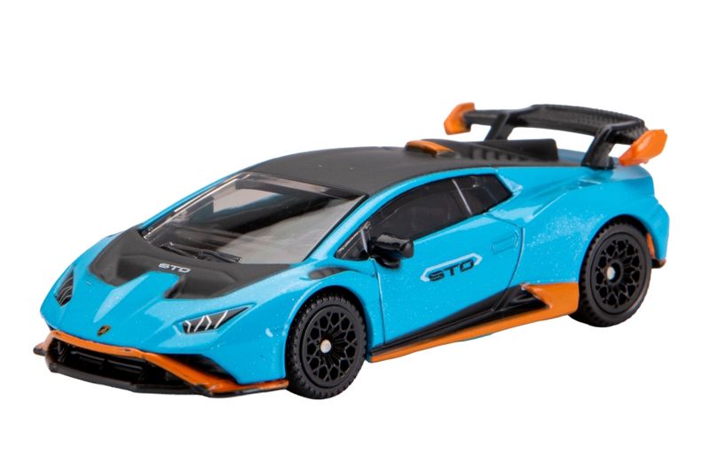 MSZ 1/64 Lamborghini Huracan STO (7.5cm) - Blue (With Collectors Case)