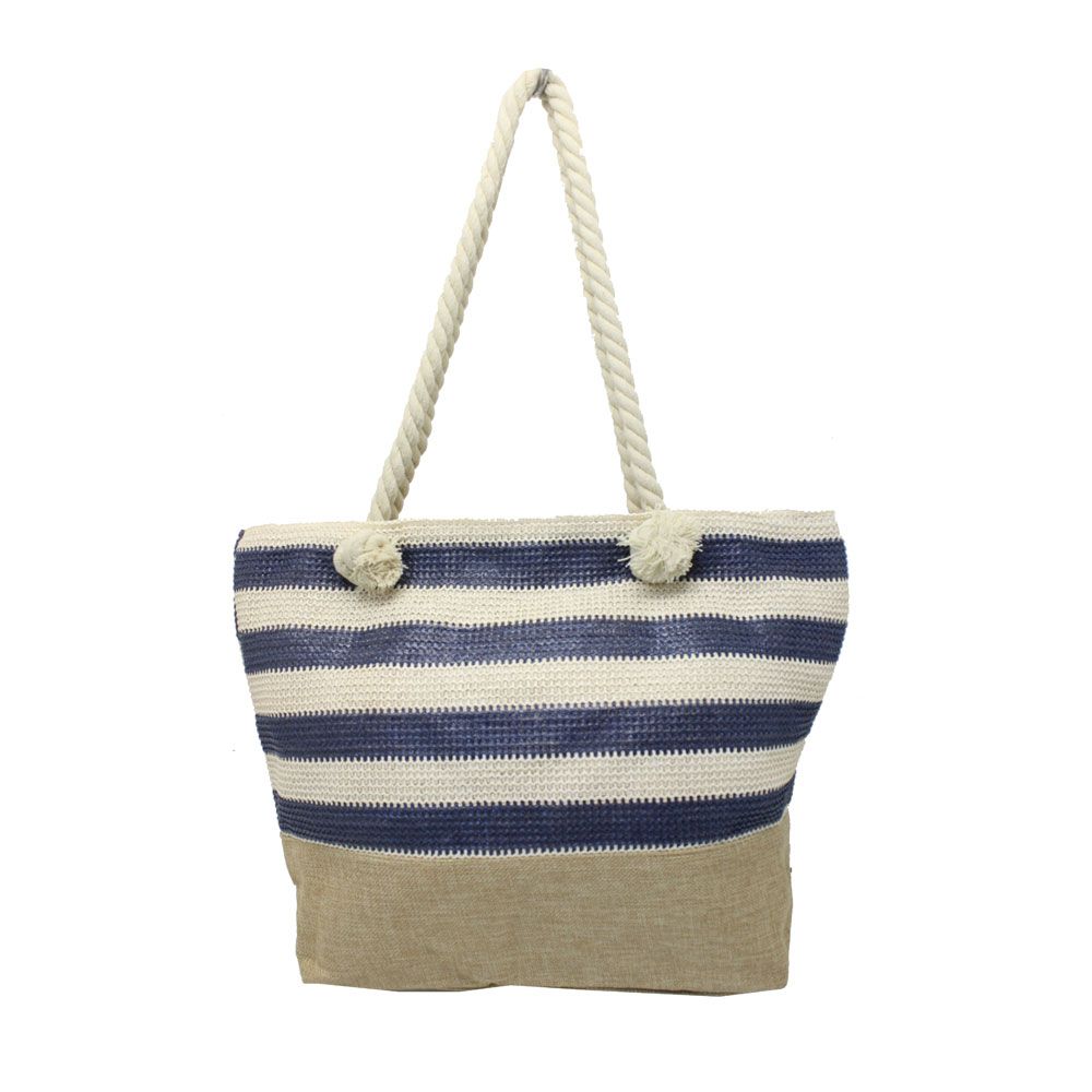 Blackcherry Striped Hessian Beach Bag | Buy Online in South Africa ...