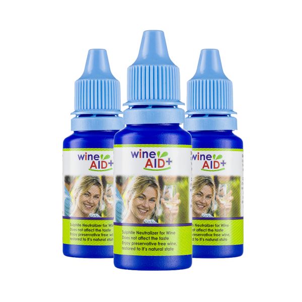Just Aid Brands - Sulphite Aid - Sulphite Neutralizing Drops - Pack of 3