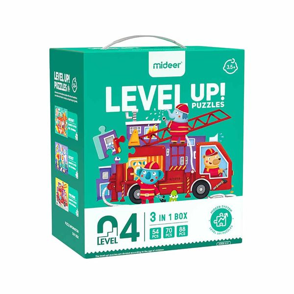 Mideer 3-in-1 Level Up Puzzles: Level 4 Transportation