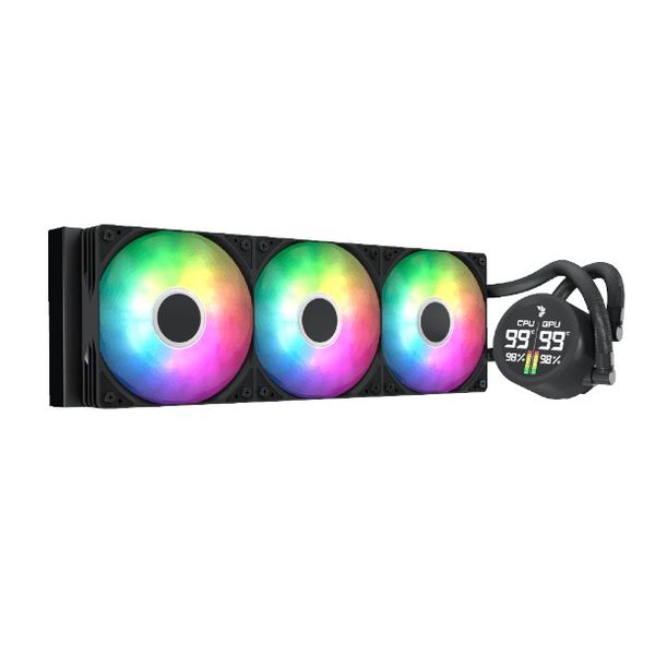 Aerocool Abyss L360R Digi Black 360mm ARGB Liquid CPU Cooler with Display