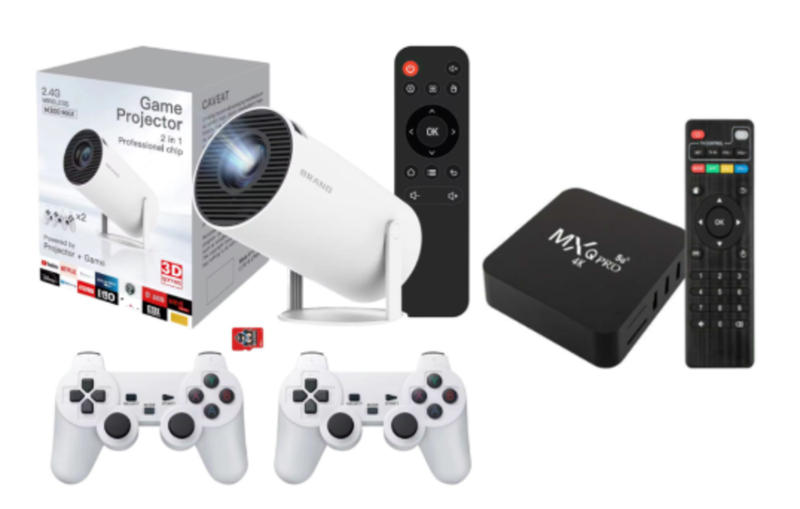 4k Classic Arcade Game Projector And Android TV Box MXQ Pro By Uba