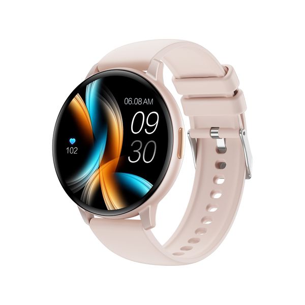 Smart Watch with Silicone, 5ATM Strap Waterproof -Rose Gold