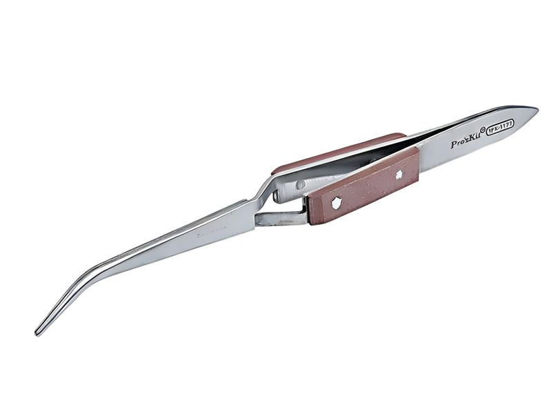PRK 1PK-117T Cross Leg Soldering Tweezer Bent (134mm) - Magnetize-able