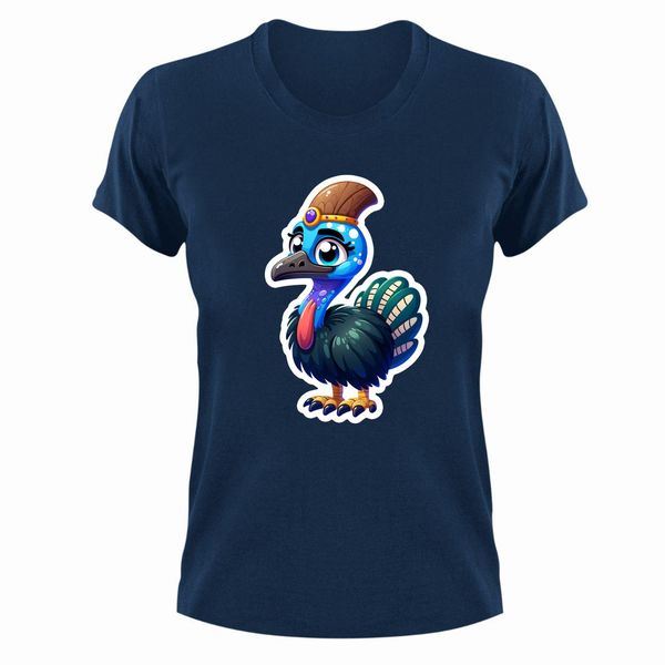 Cassowary 2 T-Shirt Gift Navy Christmas Birthday Present 322