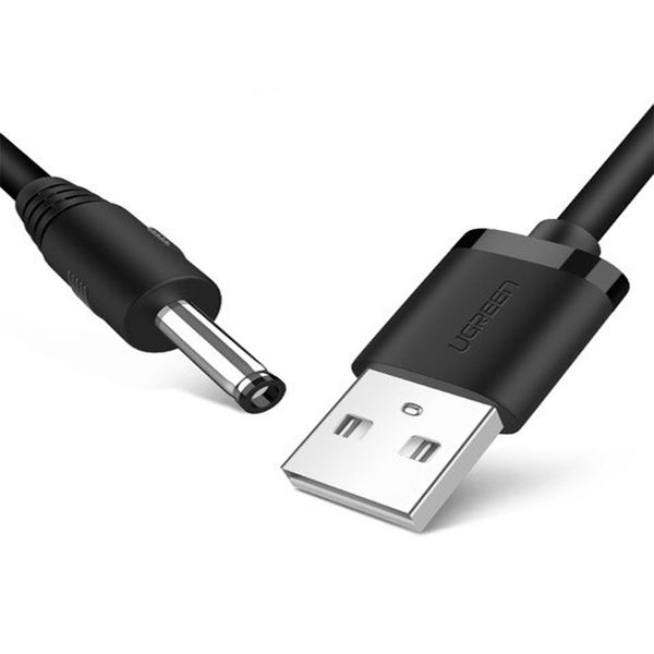 UGreen 10376 USB-A 2.0 to DC 5V 3.5mm 1m Cable-BK