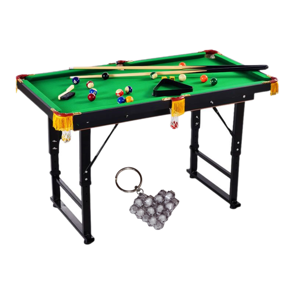 Kids Mini Adjustable Snooker Table - 1.2m And Handmade Keyholder
