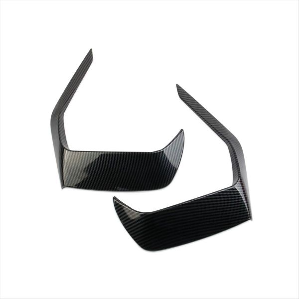 Carbon Fiber Front Bumper Grille Cover Trim Compatible with Universal